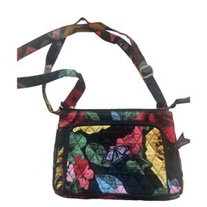 Vera Bradley Havana Rose Day Off Floral Butterfly Handbag Crossbody Goth